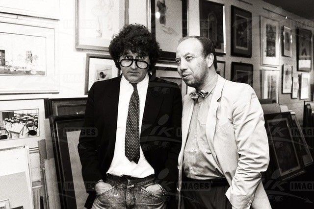 Der Galerist als junger Mann: Knut Osper (r.) mit Künstler Bruno Bruni Ende der 1980er Jahre