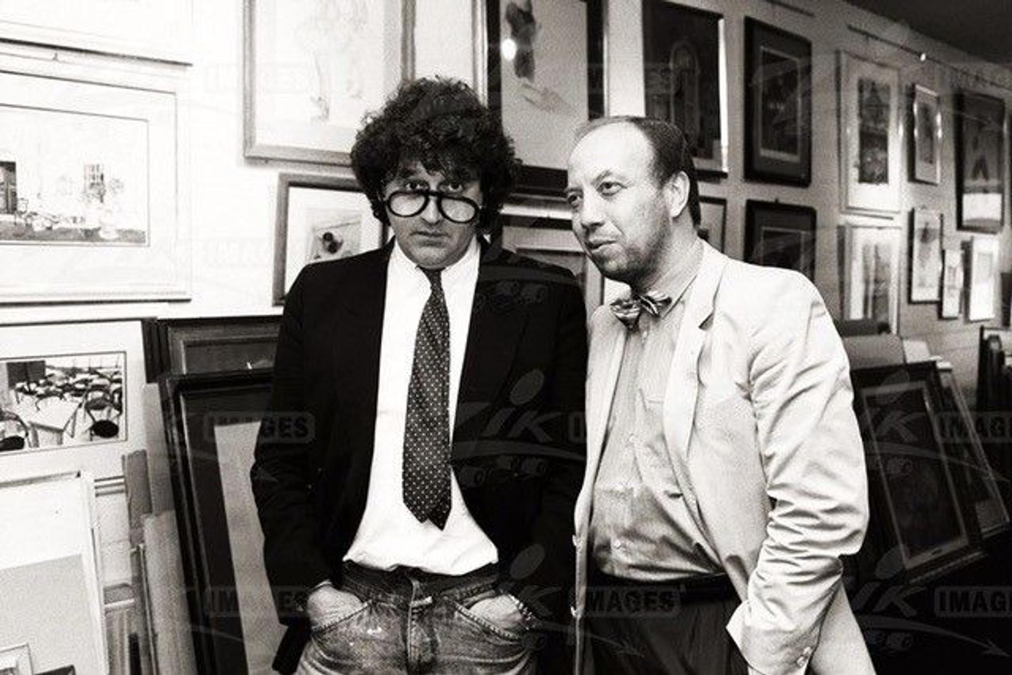 Der Galerist als junger Mann: Knut Osper (r.) mit Künstler Bruno Bruni Ende der 1980er Jahre
