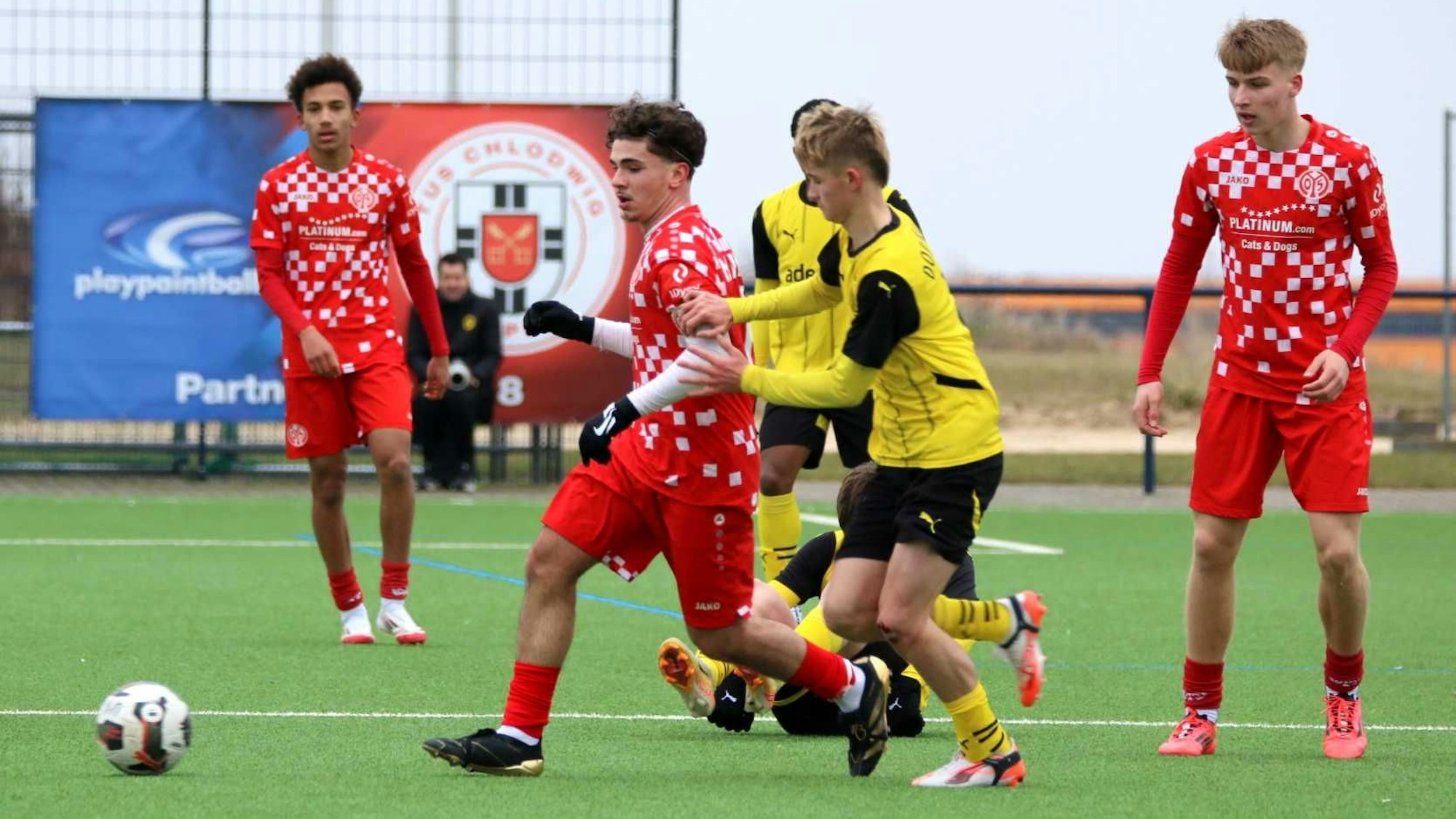 Das Bild zeigt eine Spielszene des Testspiels.