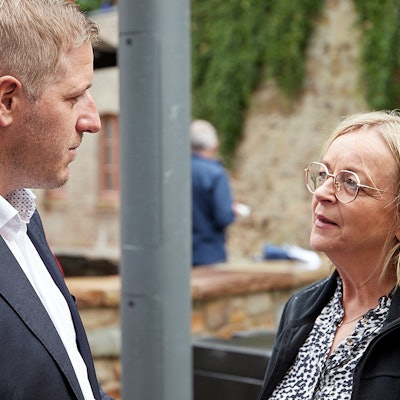Markus Ramers und Sabine Preiser-Marian im Gespräch.