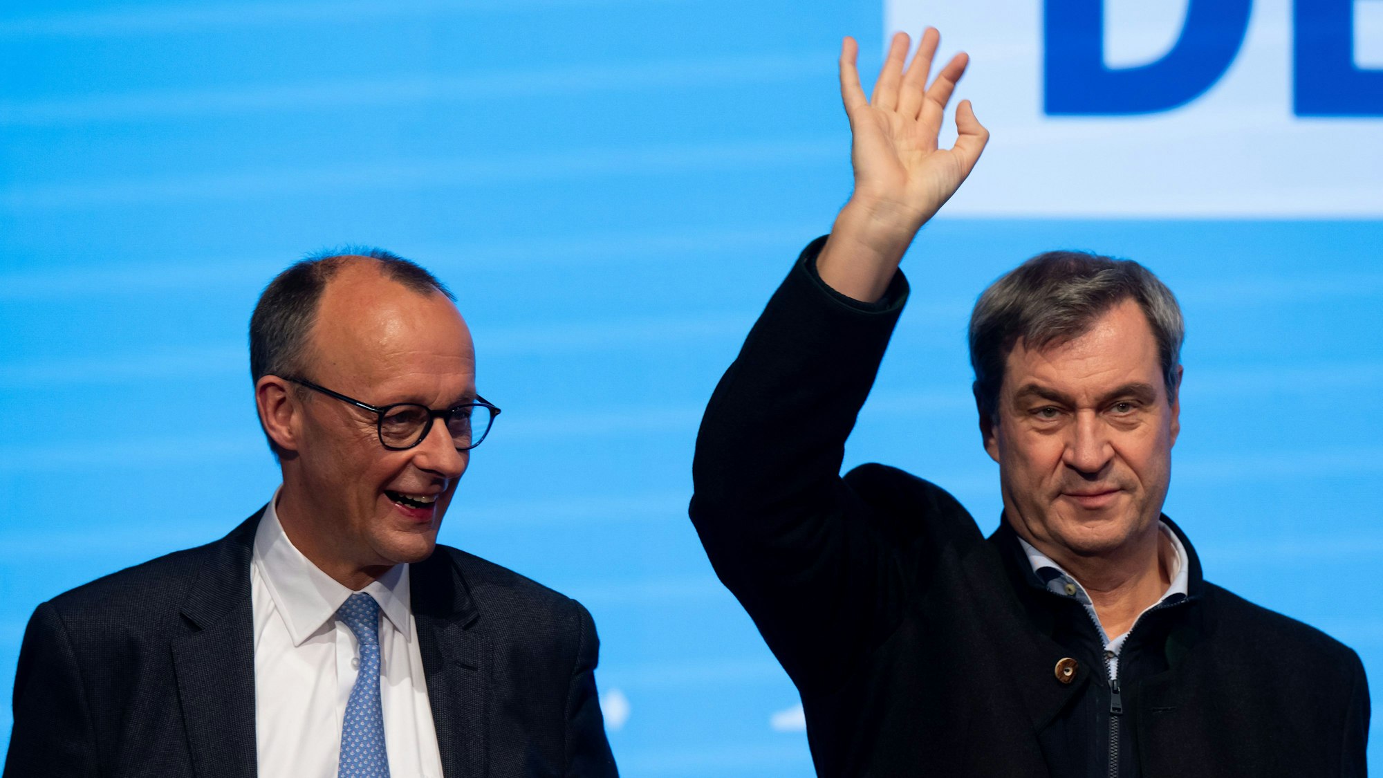 Wahlkampf-Duo: Friedrich Merz und Markus Söder in München.
