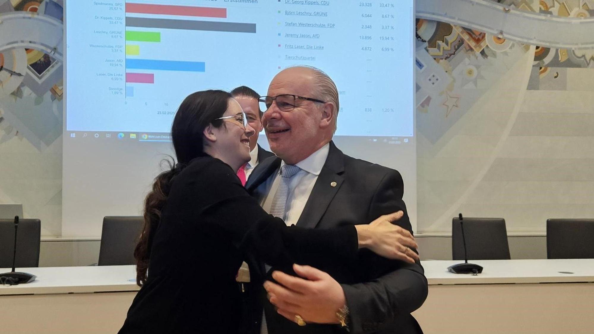 Das Bild zeigt Georg Kippels mit Romina Plosker.
