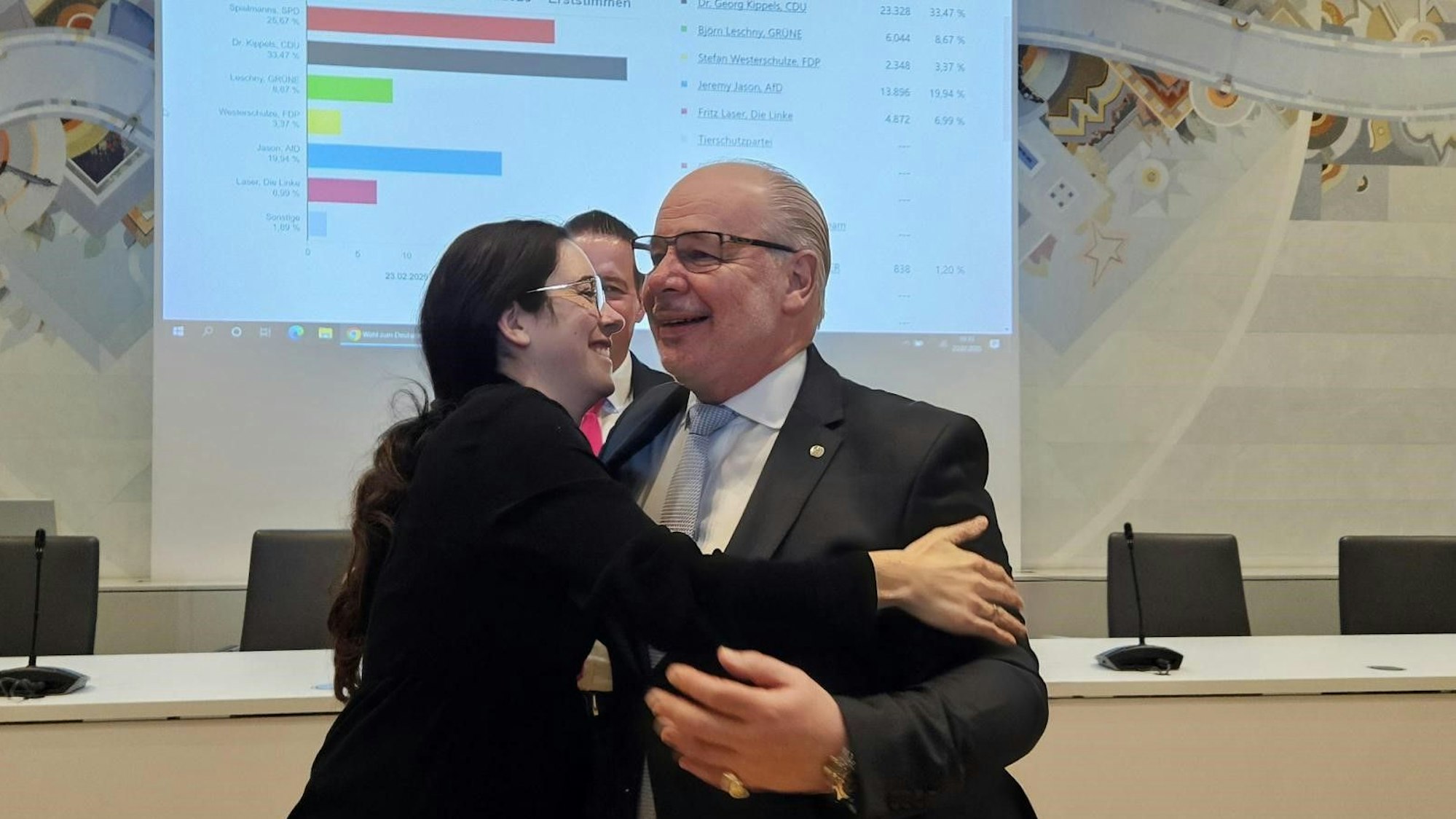 Das Bild zeigt Georg Kippels mit Romina Plosker.