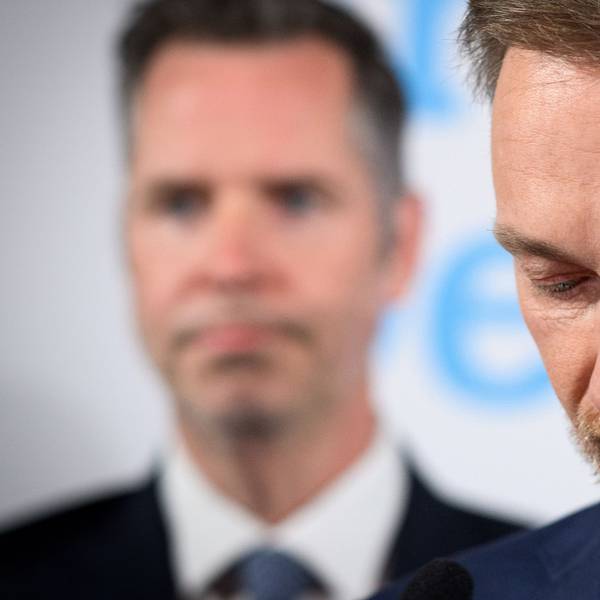Christian Lindner, Bundesvorsitzender und Spitzenkandidat der FDP, äußert sich bei der Wahlparty der Freien Demokraten (FDP) im Hans-Dietrich-Genscher-Haus.