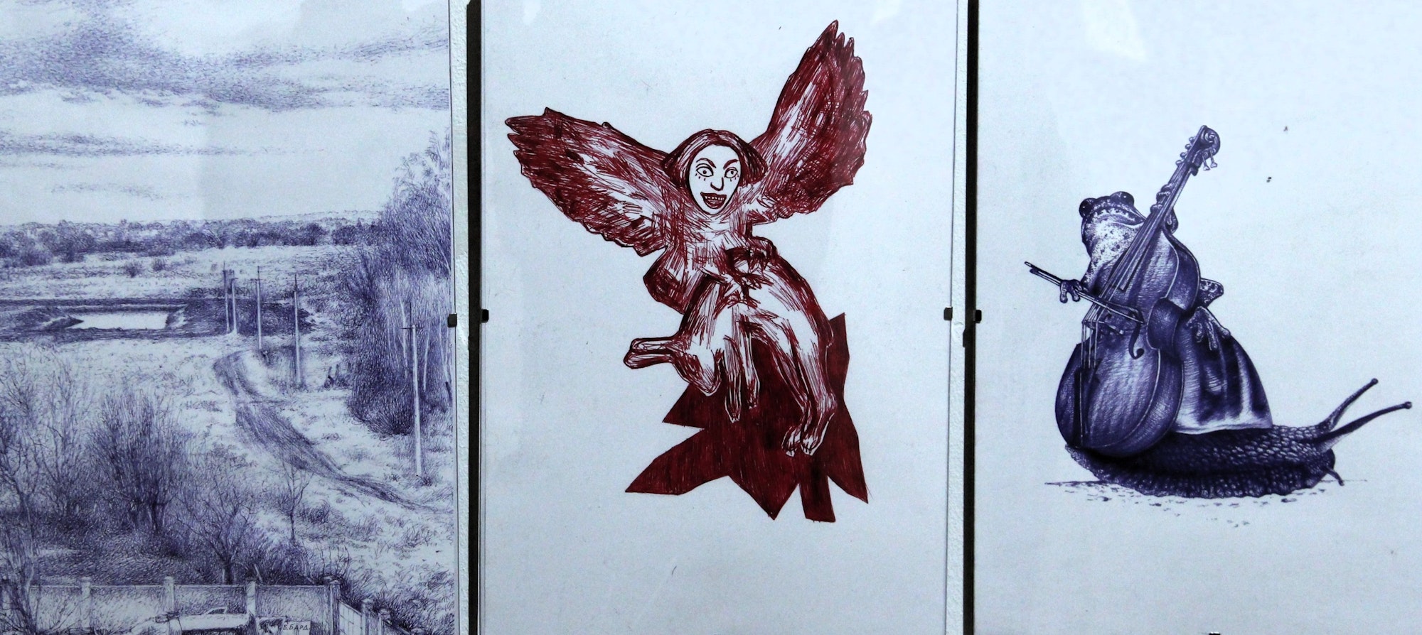 Drei verschiedene Bilder sind zu sehen.