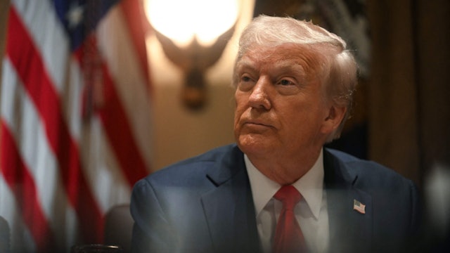 Donald Trump bei einer Kabinettssitzung.