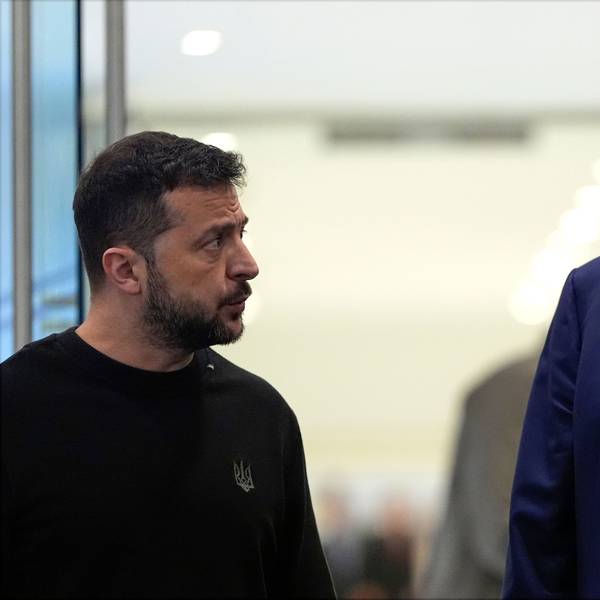 Der US-Präsident Donald Trump trifft Wolodymyr Selenskyj, Präsident der Ukraine.