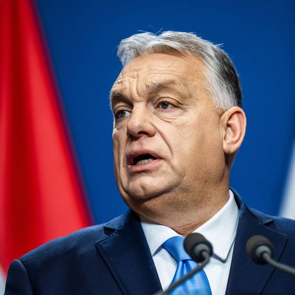 Der ungarische Ministerpräsident Viktor Orban spricht bei seiner Jahrespressekonferenz. (Archivbild)