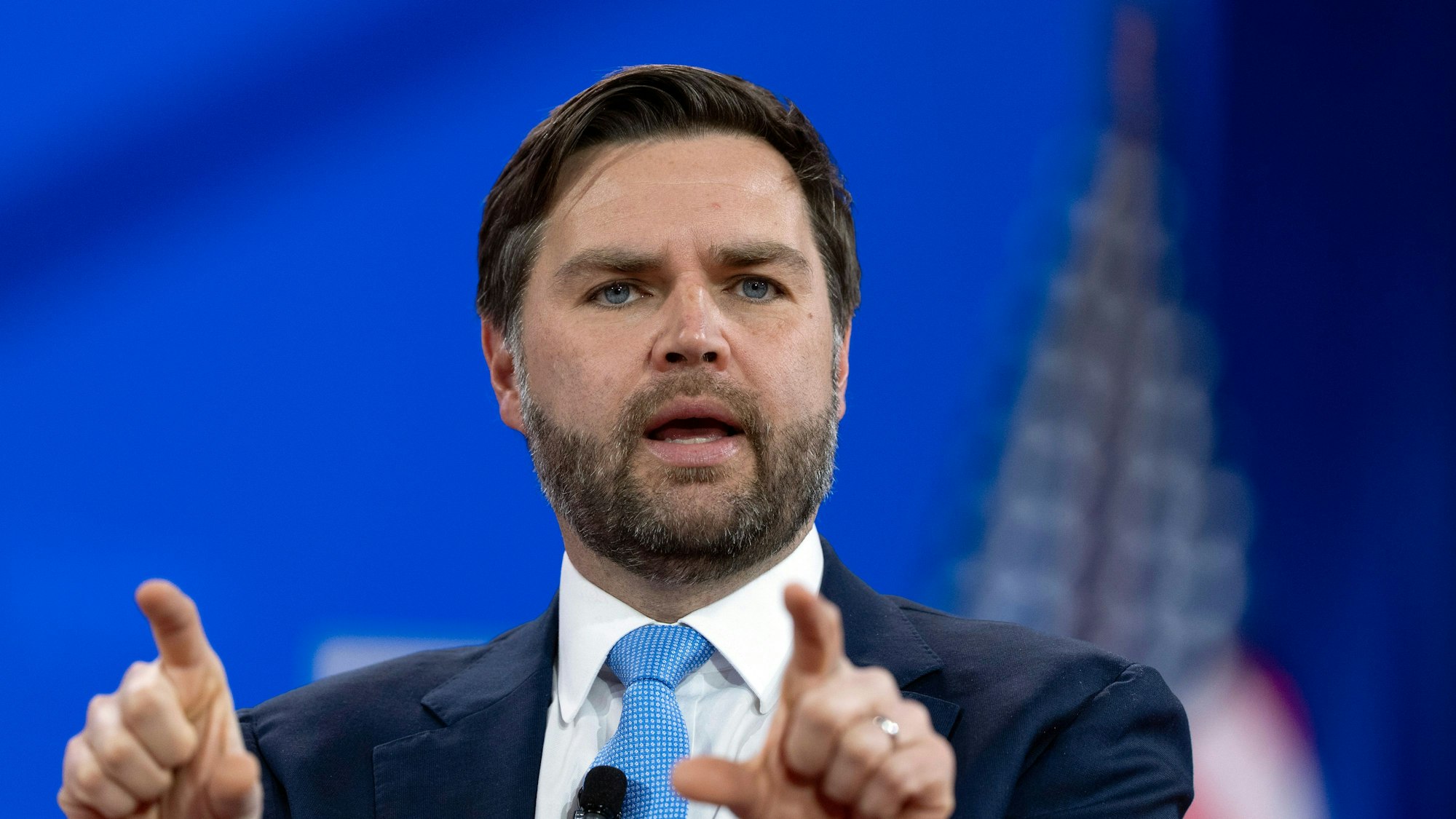 US-Vizepräsident J.D. Vance spricht auf der Conservative Political Action Conference (CPAC).