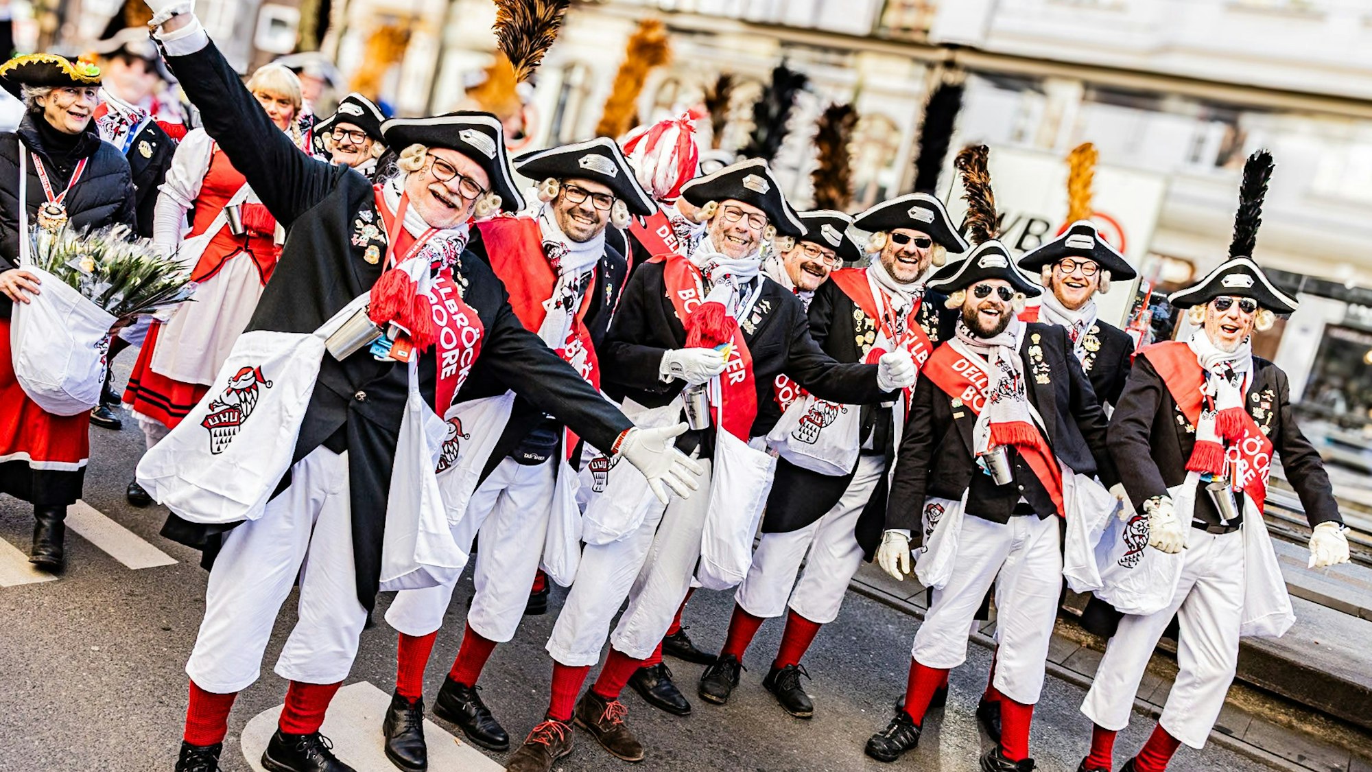 Eine starke Gruppe: das Dellbröcker Boore Schnäuzer Ballett.