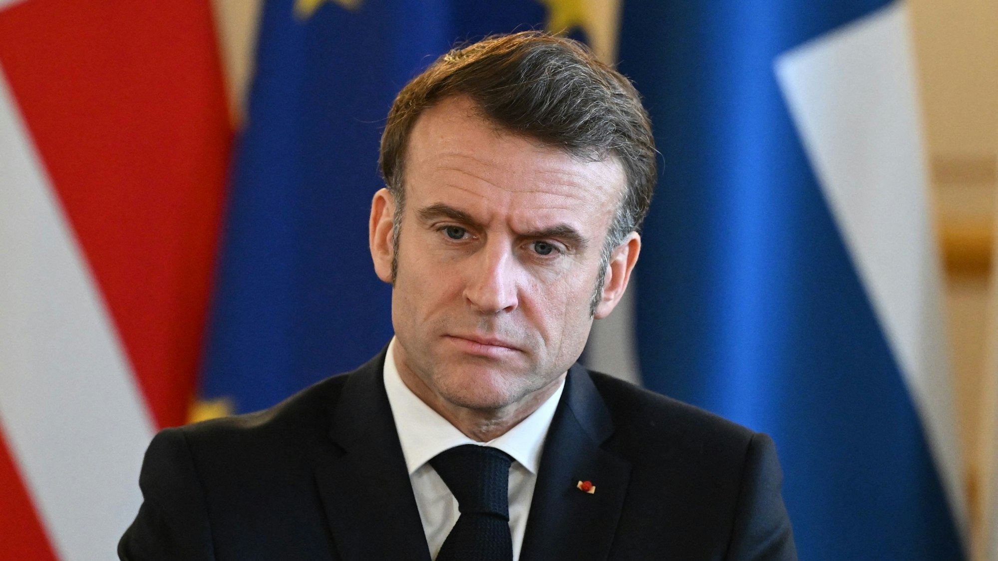 Emmanuel Macron bei einem internationalen Treffen.