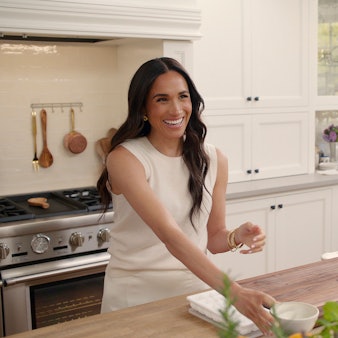 Ein undatiertes, von Netflix veröffentlichtes Foto Meghan, Herzogin von Sussex, in ihrer neuen Lifestyle-Serie „With Love, Meghan“.
