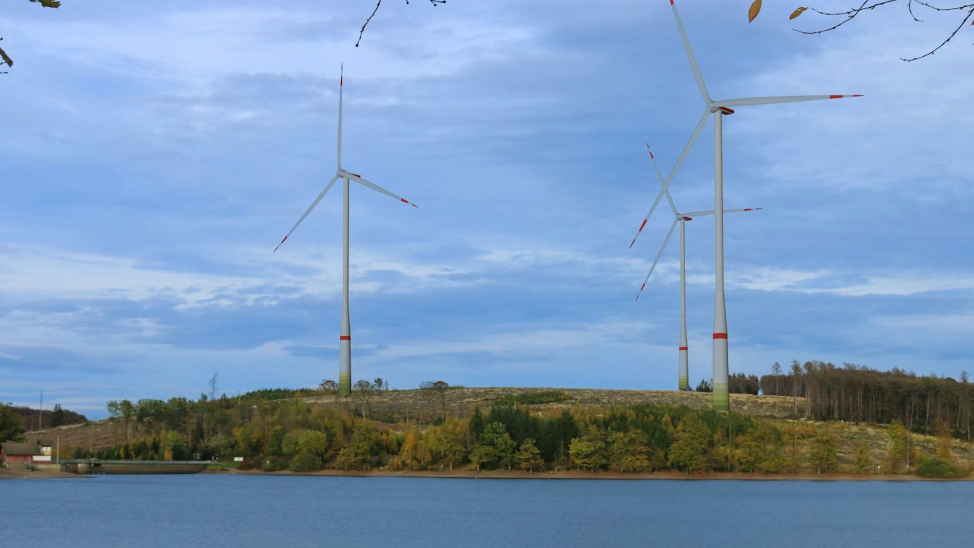 Die Fotomontage zeigt die künftige Situation an der Brucher Talsperre