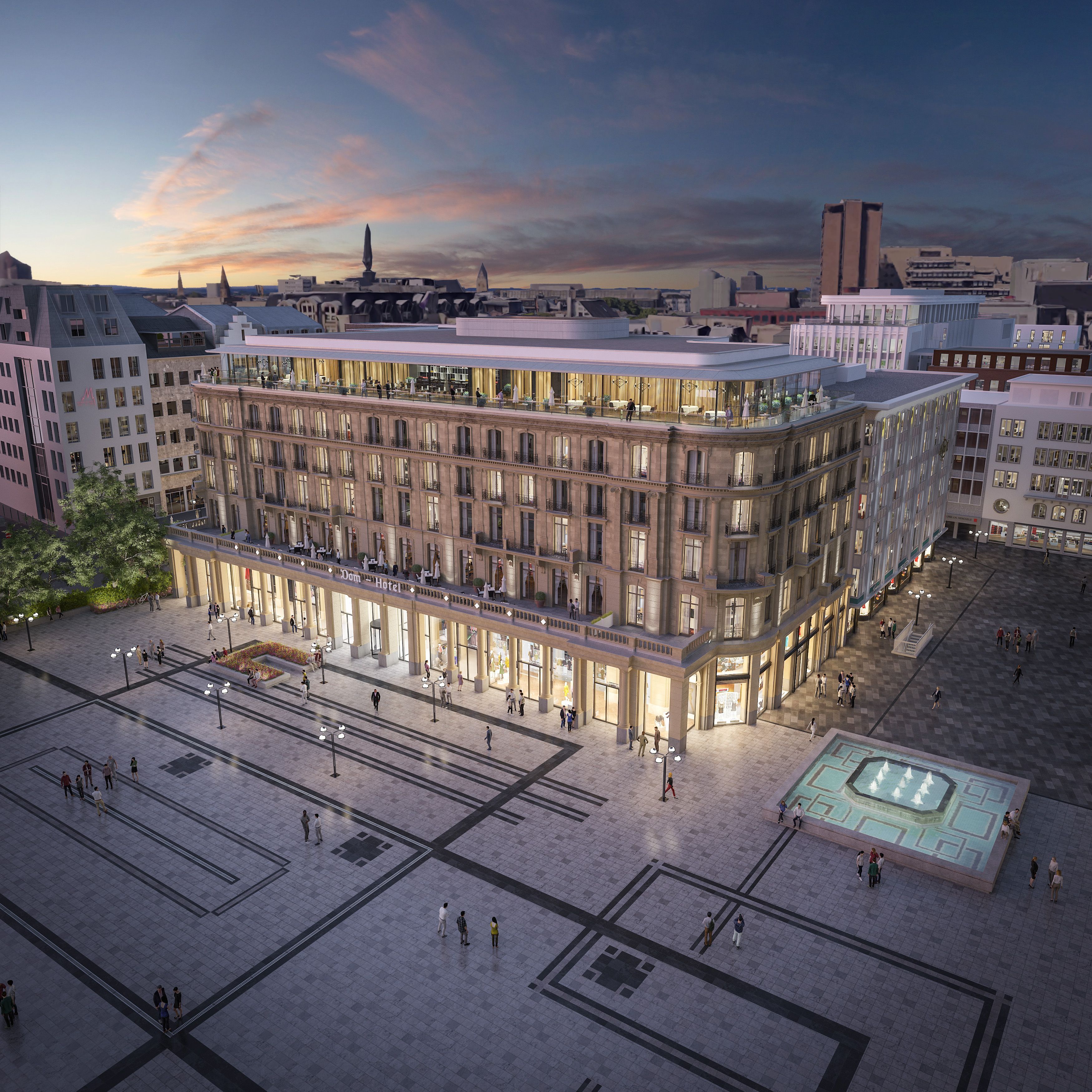 Visualisierungen des Dom-Hotel in Köln