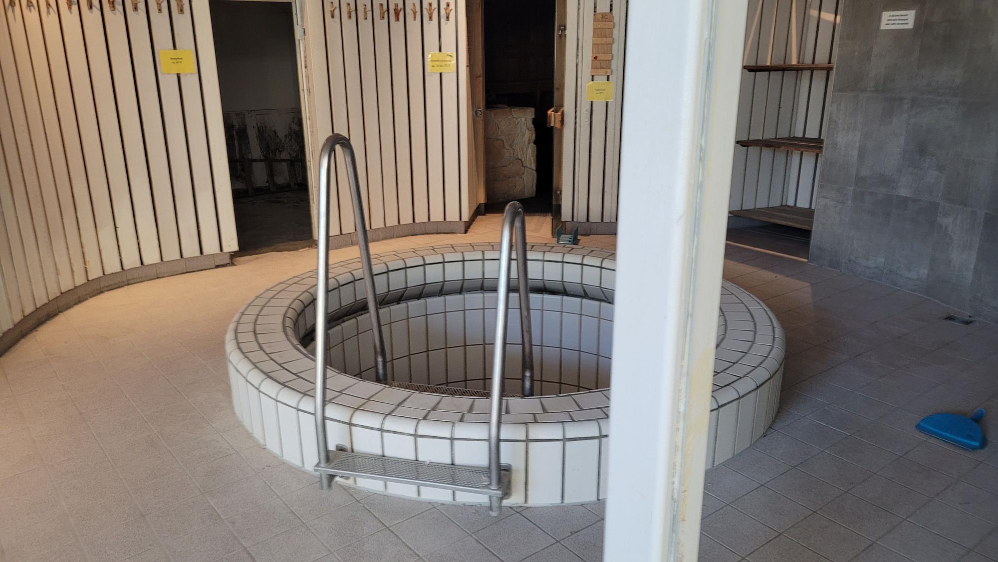 Die Sauna wird saniert
