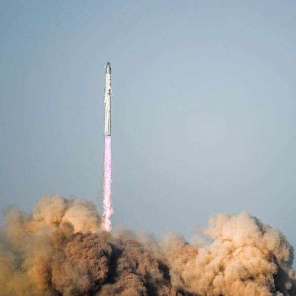 BOCA CHICA BEACH, TEXAS - MARCH 06: SpaceX Starship Flight 8 launches from Orbital Launch Pad A at Boca Chica beach on March 06, 2025 in Boca Chica Beach, Texas. The SpaceX Starship Flight 8 test launched and successfully caught its booster upon descent. Brandon Bell/Getty Images/AFP (Photo by Brandon Bell / GETTY IMAGES NORTH AMERICA / Getty Images via AFP)