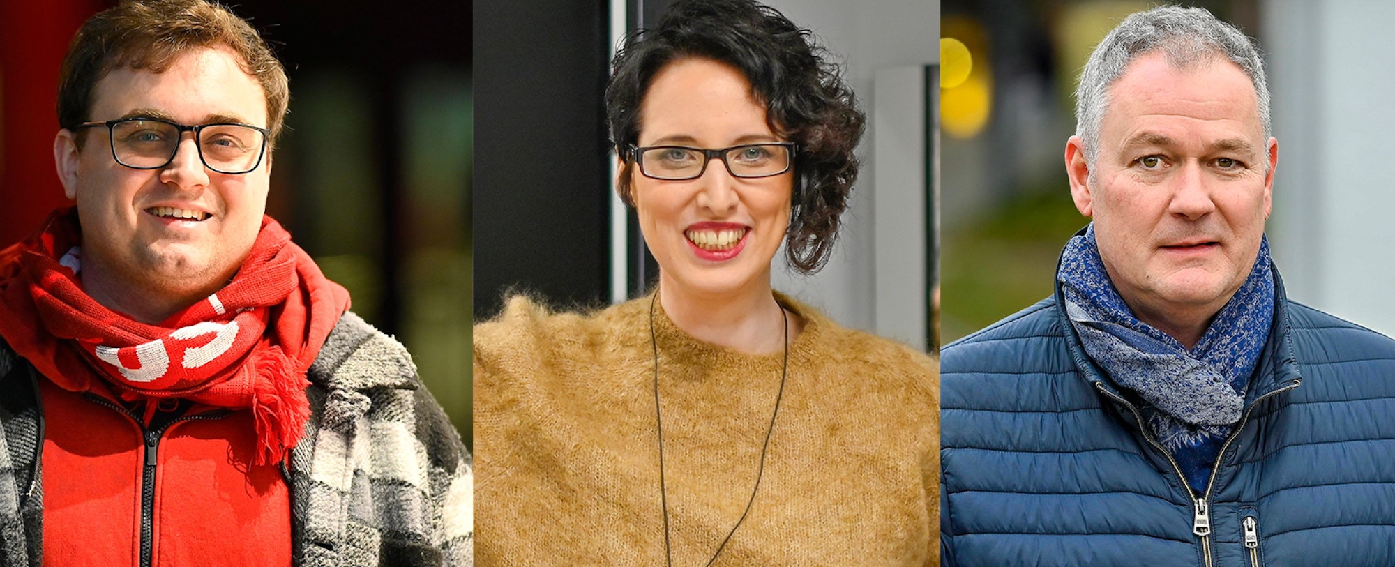 Alte und neue Bundestagsmitglieder: (v.li.) Jan Köstering (Linke) Sabine Grützmacher (Grüne), Carsten Brodesser (CDU).