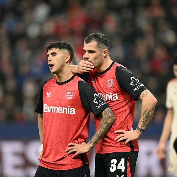 Leverkusener Enttäuschung: Exequiel Palacios (L) und Granit Xhaka.