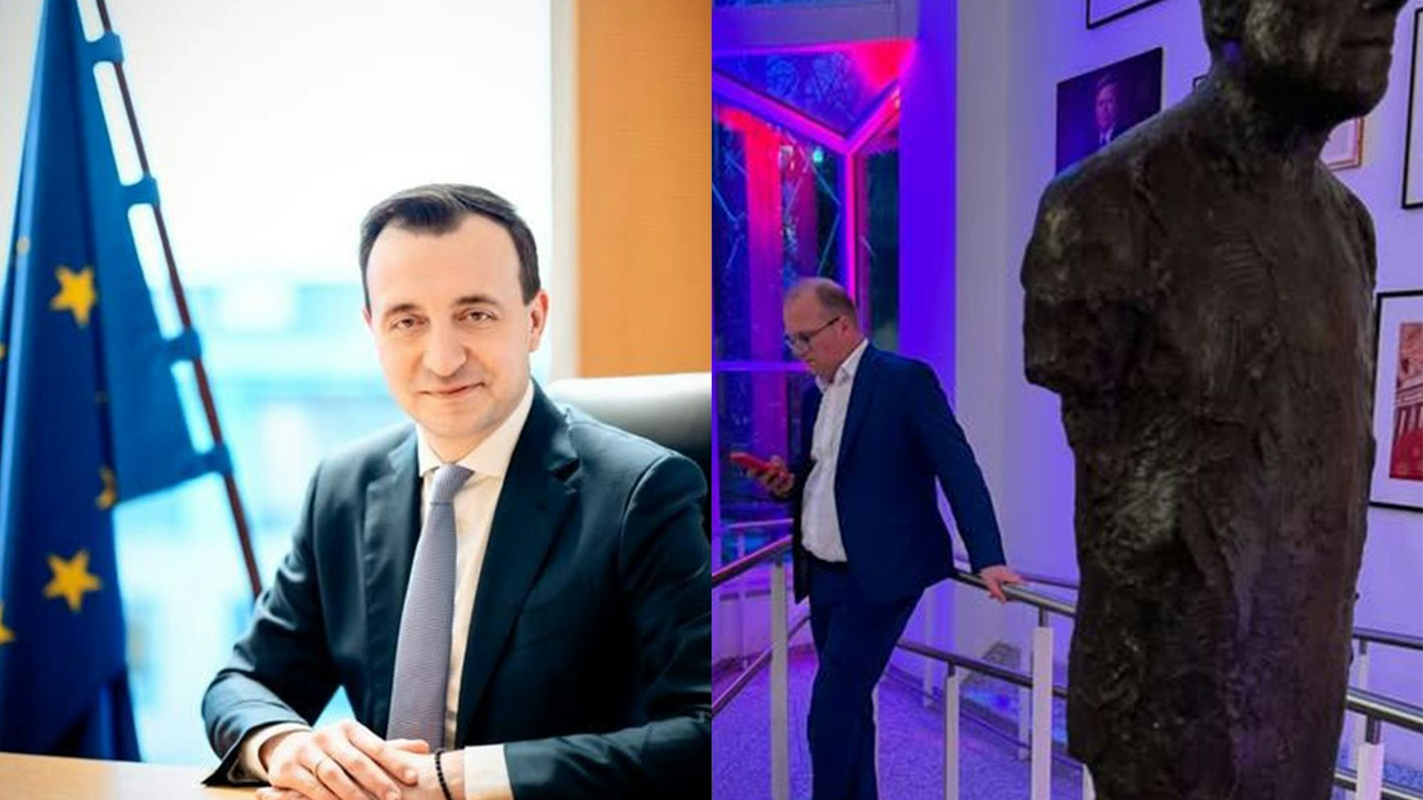 Paul Ziemiak und Jochen Ott auf ihren Facebook-Profilen vor den Koalitionsverhandlungen.