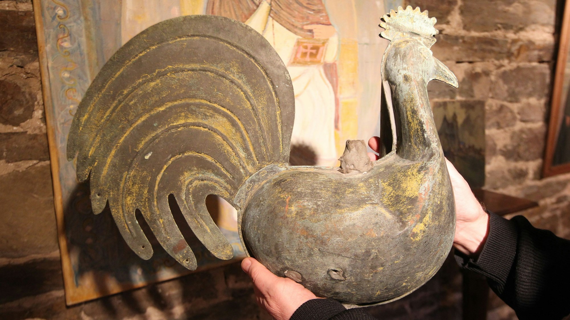 Ein alter Wetterhahn aus Frankreich.