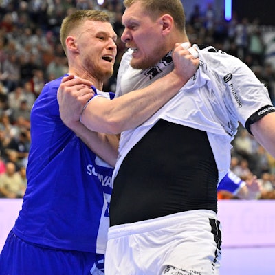 Szene aus einem Handballspiel