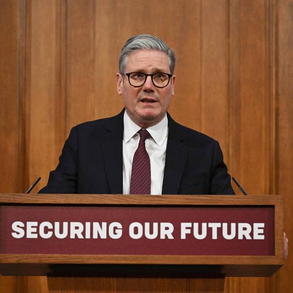 Britain's Prime Minister Keir Starmer holds a press conference in the Downing Street Briefing Room after hosting virtual meeting with international leaders to discuss support for Ukraine, in central London on March 15, 2025. (Photo by Leon Neal / POOL / AFP)