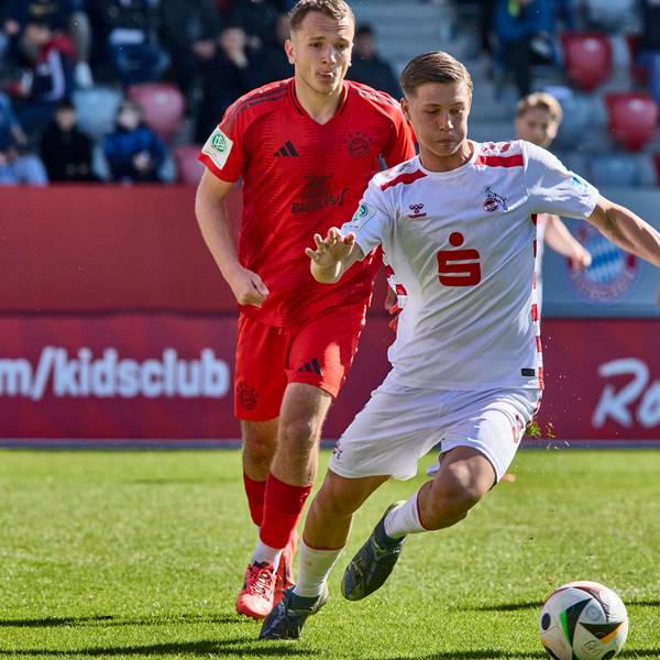 A-Junioren Bundesliga U19 DFB-Nachwuchsliga, FC Bayern München U19 vs 1.FC Köln U19, München FC Bayern, München FC Bayern U19, Köln 1.FC, Köln 1.FC U19, 2025-03-09 in München FC Bayern Campus FRIEMEL Jonathan 1.FC Köln FCKU1902M sportworld München FC Bayern Campus Bayern Deutschland *** A Junioren Bundesliga U19 DFB Nachwuchsliga, FC Bayern München U19 vs 1 FC Köln U19 , München FC Bayern, München FC Bayern U19 , Köln 1 FC, Köln 1 FC U19 , 2025 03 09 in München FC Bayern Campus FRIEMEL Jonathan 1 FC Köln FCKU1902M sportworld München FC Bayern Campus Bayern Germany