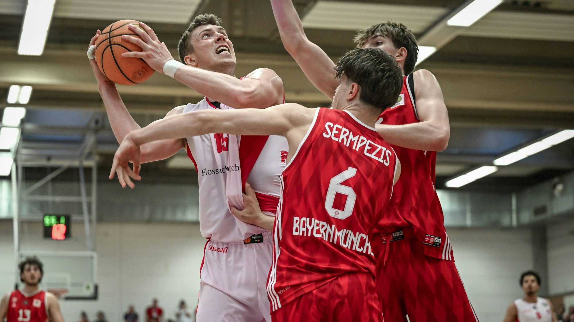 RECORD DATE NOT STATED Barmer 2. Basketball Bundesliga ProB: RheinStars Koeln vs. FC Bayern Basketball II, 15.03.2025 Björn Rohwer RheinStars Köln, 15, Nikolas Sermpezis FC Bayern Basketball II, 6, Barmer 2. Basketball Bundesliga ProB: RheinStars Koeln vs. FC Bayern Basketball II am 15.03.2025 im ASV Koeln in Koeln Nordrhein-Westfalen *** Barmer 2 Basketball Bundesliga ProB RheinStars Cologne vs FC Bayern Basketball II, 15 03 2025 Björn Rohwer RheinStars Cologne, 15 , Nikolas Sermpezis FC Bayern Basketball II, 6 , Barmer 2 Basketball Bundesliga ProB RheinStars Cologne vs FC Bayern Basketball II on 15 03 2025 at ASV Cologne in Cologne North Rhine-Westphalia Copyright: xBEAUTIFULxSPORTS/Mueller-Laschetx