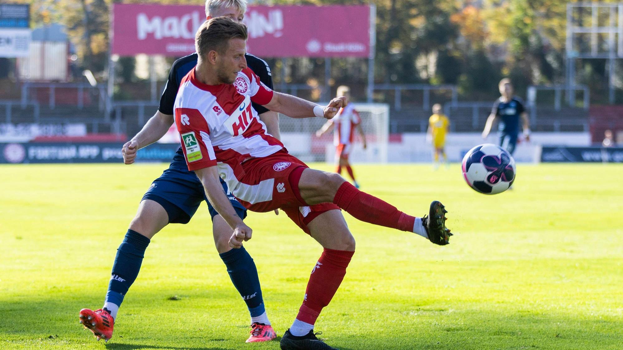 Patzte vor dem 2:2: Fortuna Kölns Kapitän Dominik Ernst