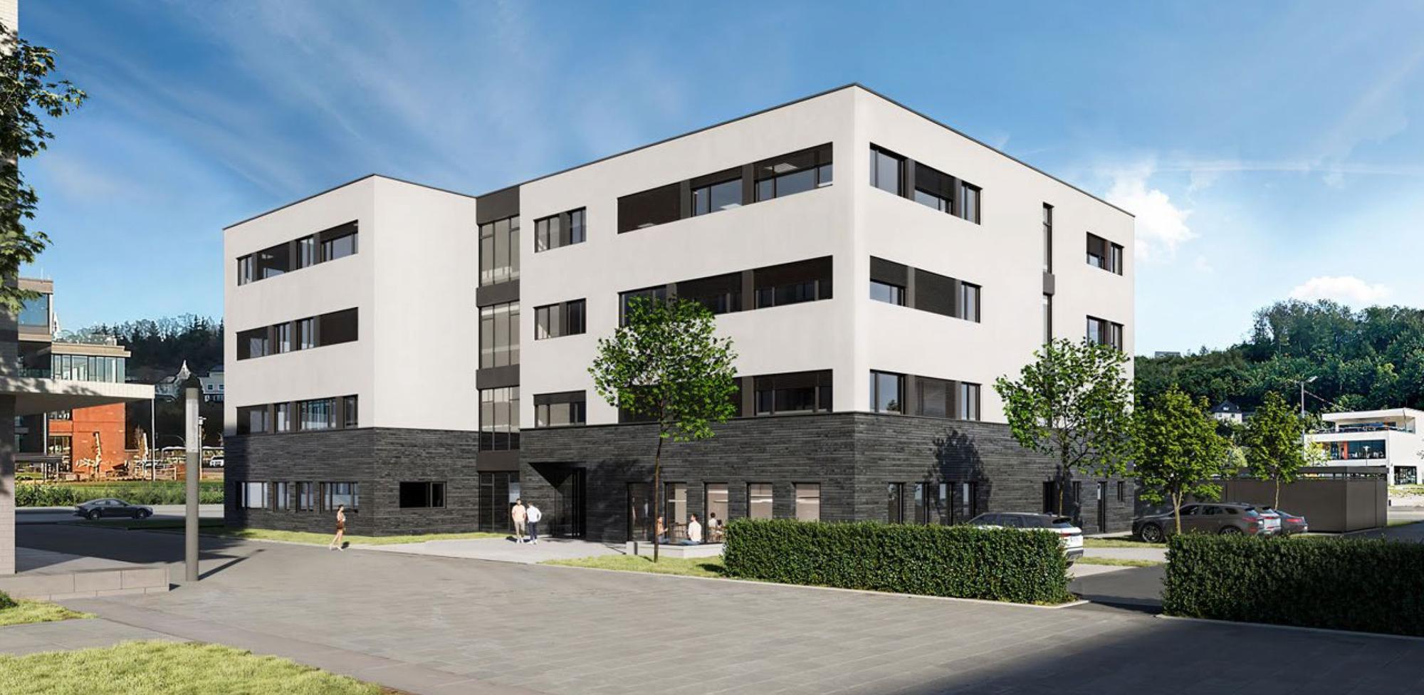 Eine Ansicht auf Agewis III vom Gummersbacher Stadtgarten aus, links die Halle 51.