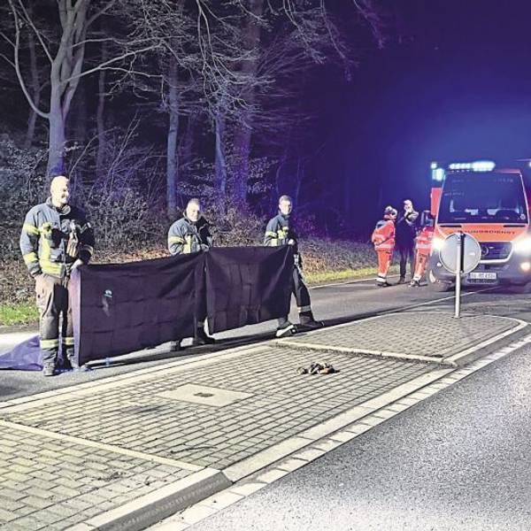 Feuerwehrleute bauten einen Sichtschutz auf (Archivbild)