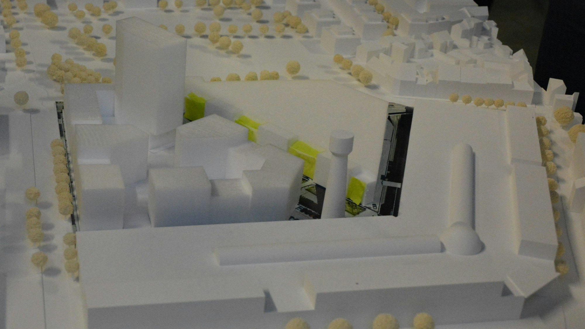 Visualisierung der Planungswerkstatt für das Areal zwischen den Köln-Arcaden und dem Bürgerpark.