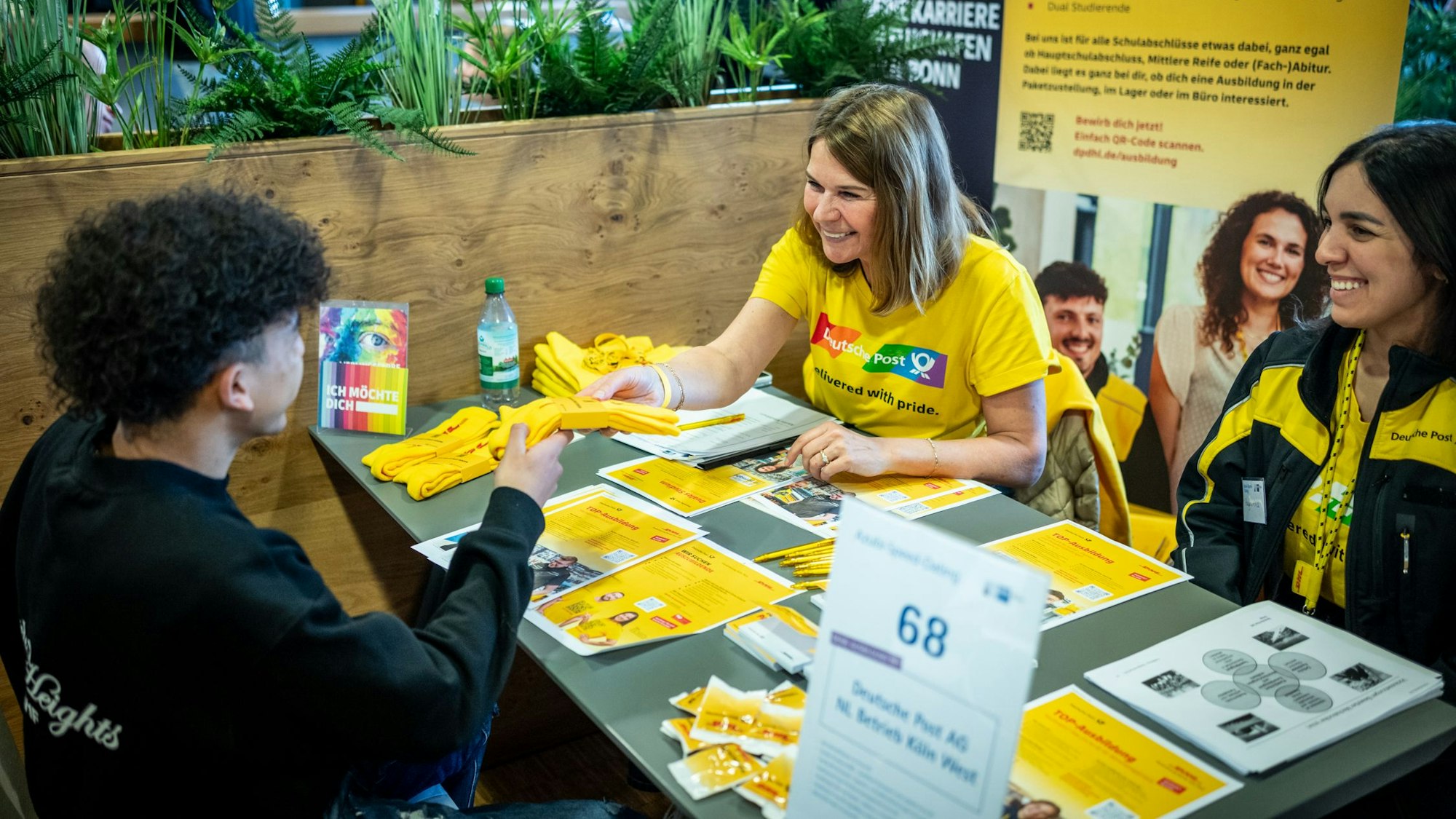 Auch die Deutsche Post hat die Chance genutzt, beim Speeddating Nachwuchs zu rekrutieren.