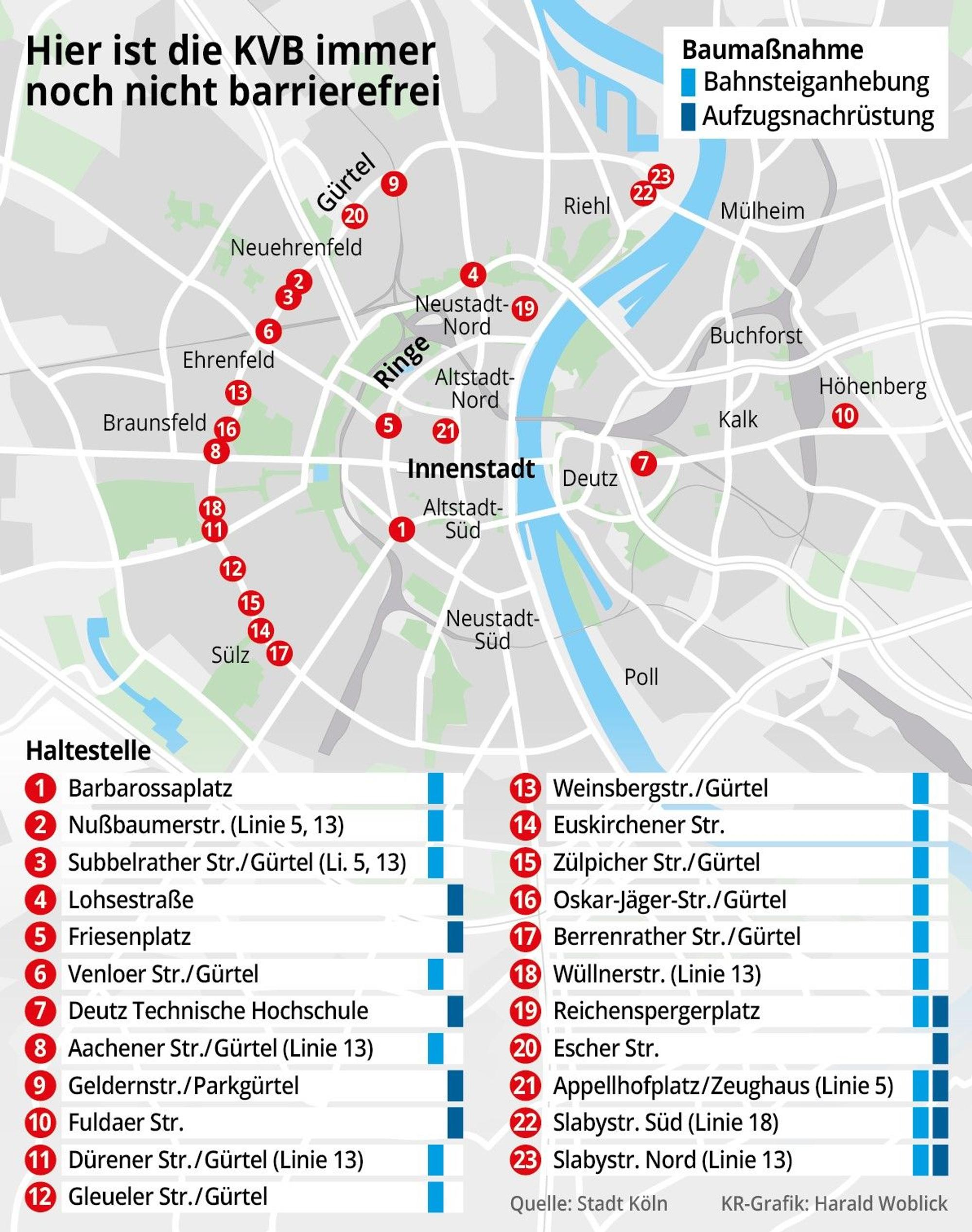 Barrierefreiheit der KVB