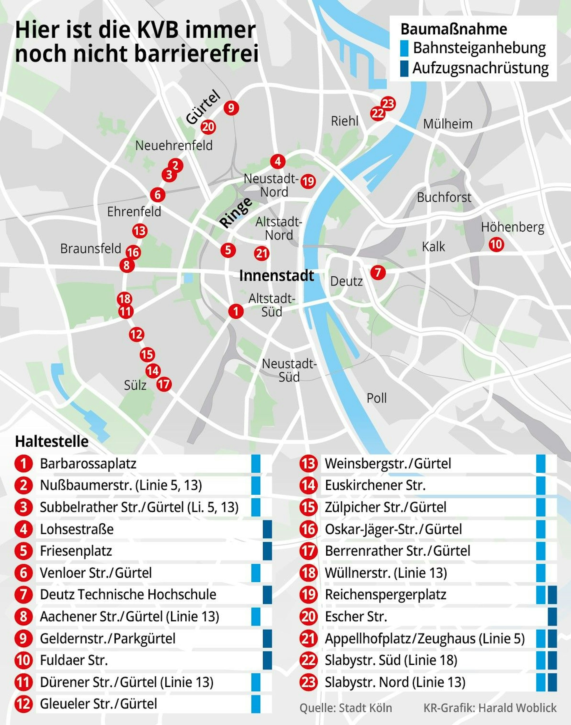 Barrierefreiheit der KVB