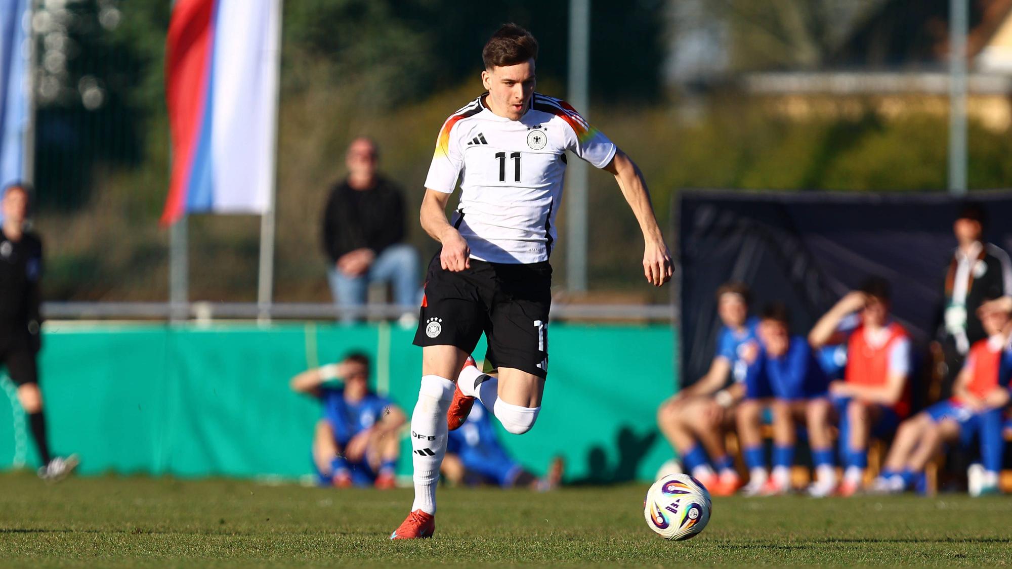 11 Said El Mala Deutschland U19 Fußball I Junioren I UEFA-U19-Europameisterschaft I Saison 2024-2025 I Qualifikationsturnier I Deutschland U19 - Slowenien U19 I 19.03.2025 I Drömlingstadion *** 11 Said El Mala Germany U19 Football I Juniors I UEFA European U19 Championship I Season 2024 2025 I Qualifying tournament I Germany U19 Slovenia U19 I 19 03 2025 I Drömlingstadion