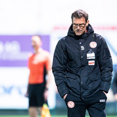 Fortuna-Trainer Matthias Mink im Spiel gegen den SV Rödinghausen
