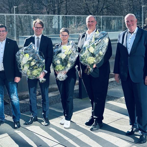 Verwaltungsvorsitzender Frank Helmenstein (v.l.) mit Gunter Derksen, Antje Heitmann, Dirk Steinbach und Frank Grebe.