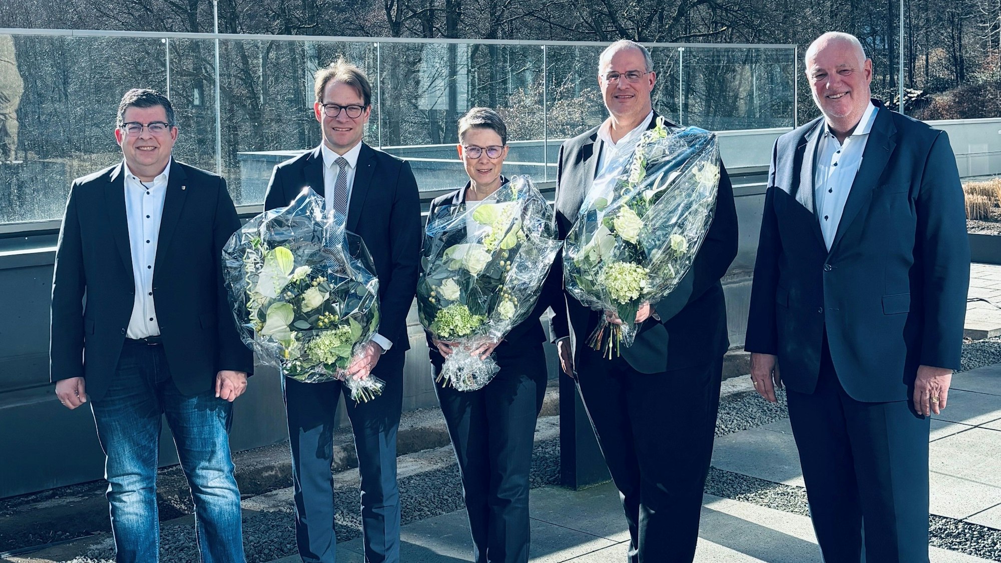 Verwaltungsvorsitzender Frank Helmenstein (v.l.) mit Gunter Derksen, Antje Heitmann, Dirk Steinbach und Frank Grebe.