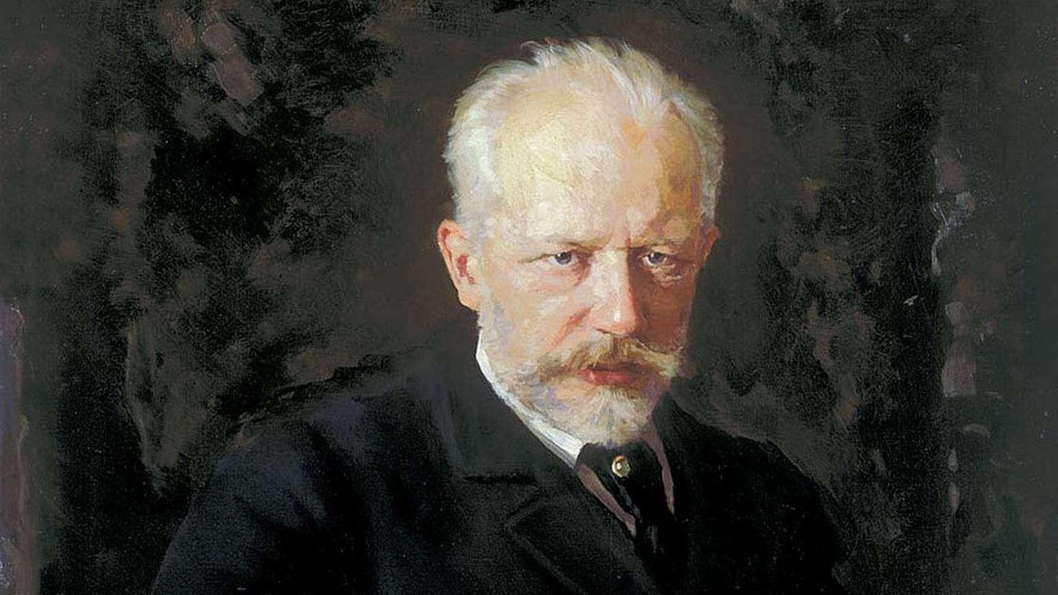Ein Gemälde zeigt den russischen Komponisten Pjotr Iljitsch Tschaikowsky.