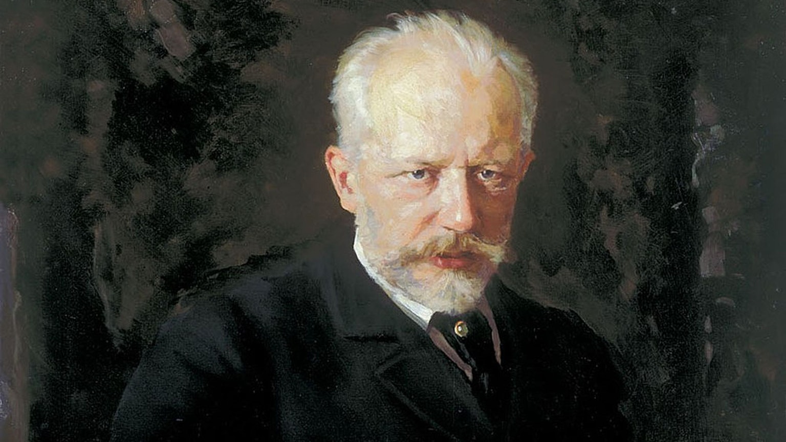 Ein Gemälde zeigt den russischen Komponisten Pjotr Iljitsch Tschaikowsky.