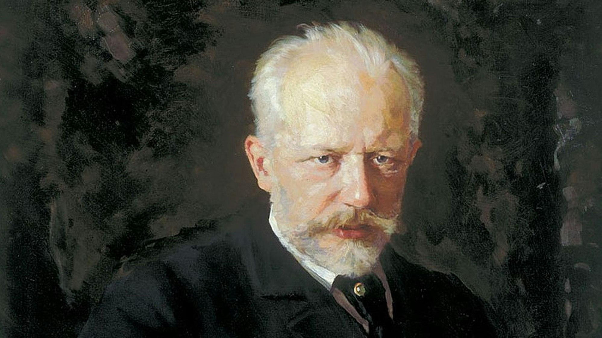 Ein Gemälde zeigt den russischen Komponisten Pjotr Iljitsch Tschaikowsky.