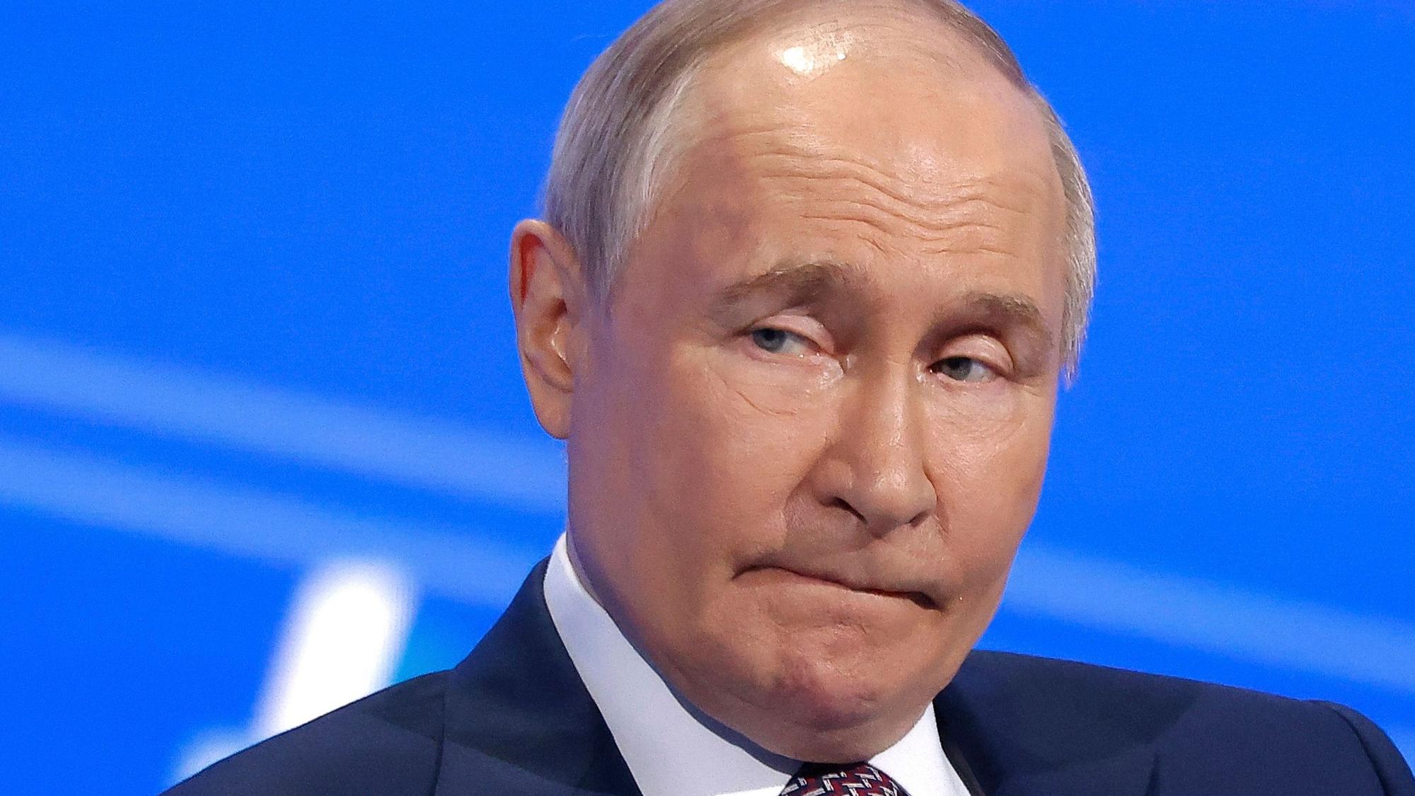 Der russische Diktator Wladimir Putin beim Jahreskongress der Russischen Union der Industriellen und Unternehmer in dieser Woche. (Archivbild)