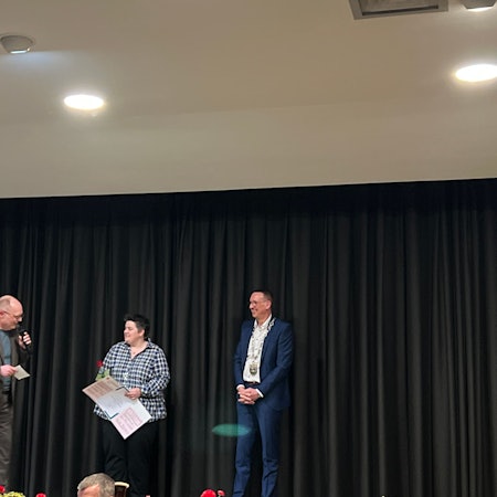 Lena Hinrichs bei der Ehrung zur Burscheiderin des Jahres.