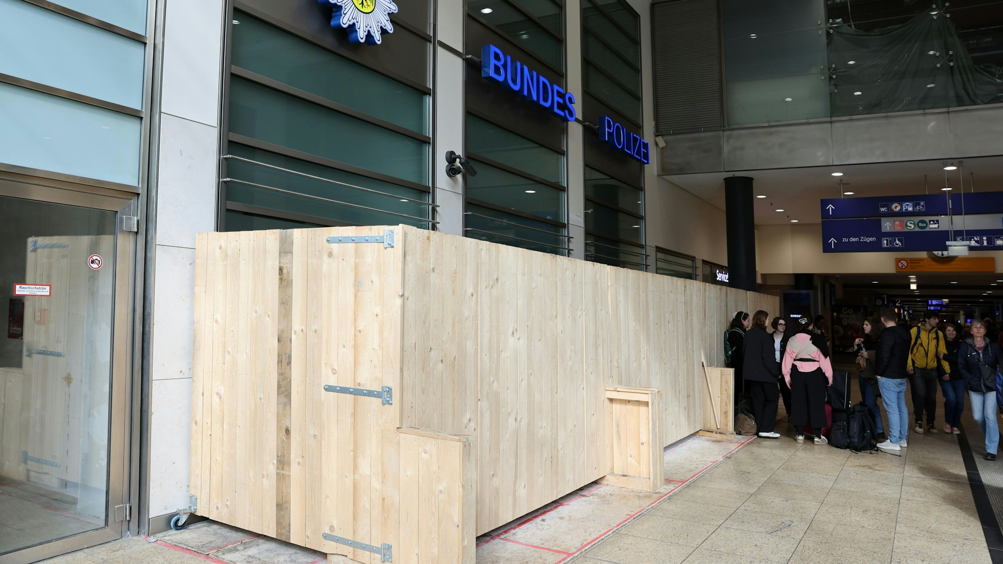 Die Baustelle der Bundespolizei im Hauptbahnhof