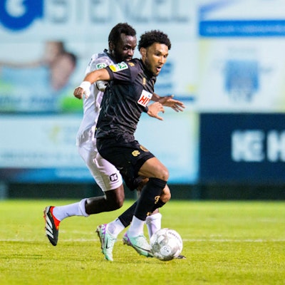 Fortuna Kölns Angreifer Kingsley Sarpei zeigt eine gute Entwicklung