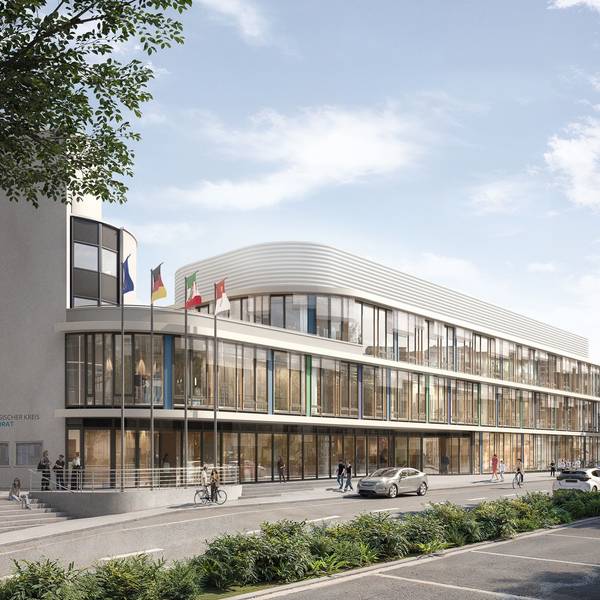 Visualisierungen des neuen Kreishauses in Gummersbach.