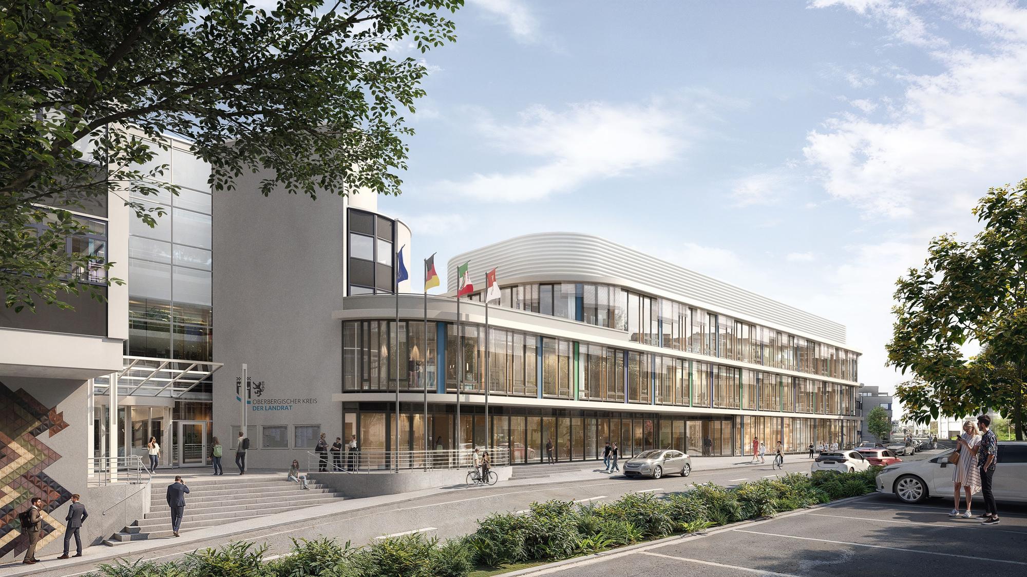 Visualisierungen des neuen Kreishauses in Gummersbach.
