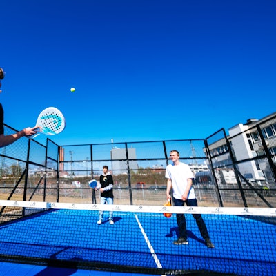 Die Padel-Anlage ist eines der Highlights im Sportpionierpark.