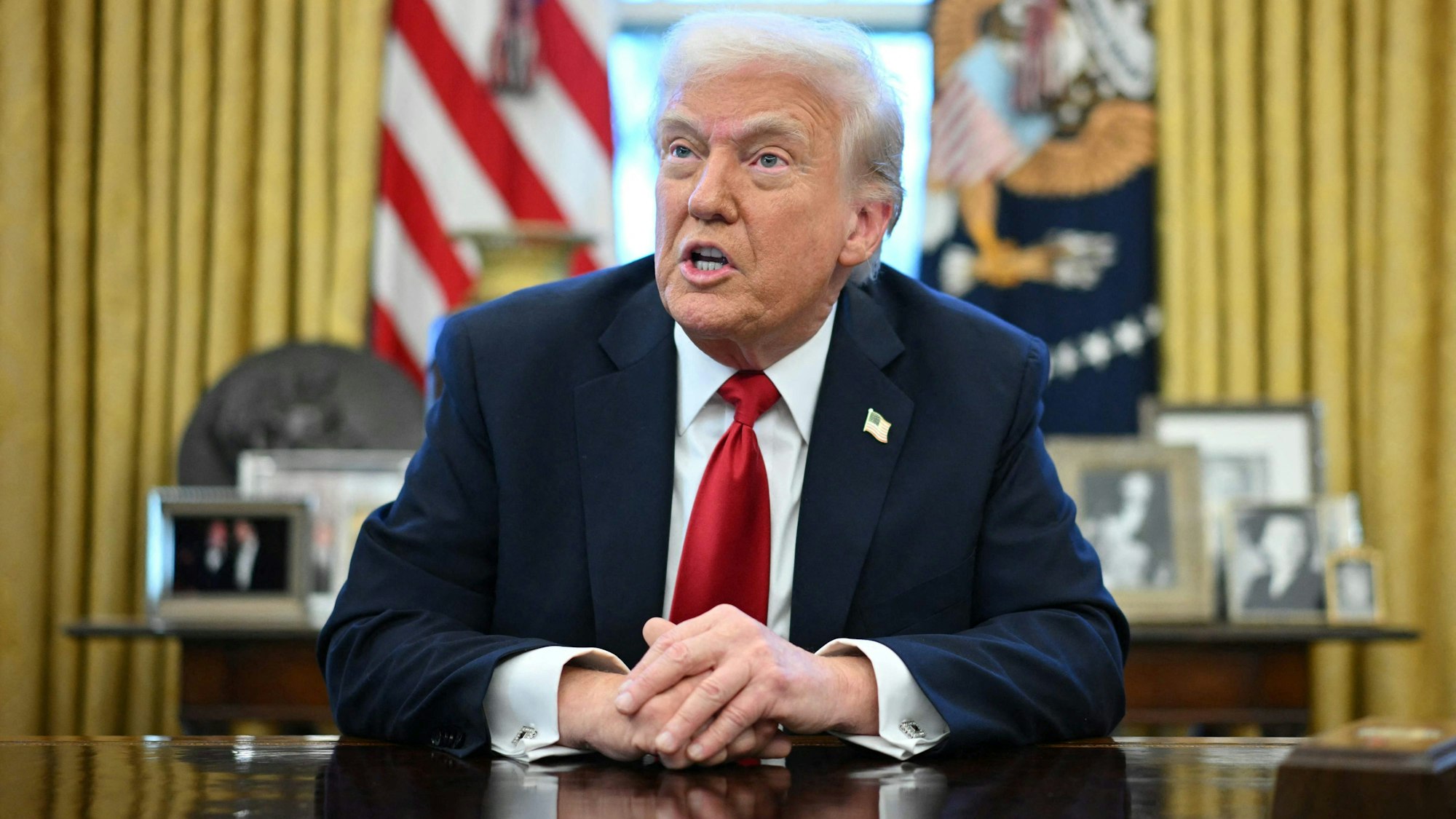 US-Präsident Donald Trump im Weißen Haus. (Archivbild)